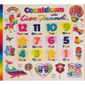 Countdown With Lisa Frank NEW Whimsical Animals Colorful Sparkle Picture Book
